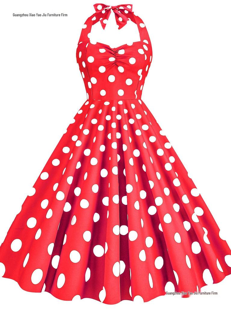 Retro 50s Hepburn-Style Waist-Cinching Slim Dress