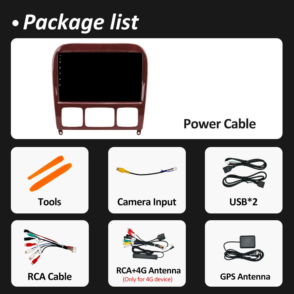 9-дюймовый Android 14 для Mercedes Benz S Class W220 S280 S320 S350 S400 S430 S500 S600 AMG 1998 - 2002 2003 2004 2005 Головное устройство BT