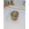 1000-piece Set of Multi-color Elastic Hair Ties, Simple and Elegant for Women's Daily Use. (Jar for Photography Only.)
