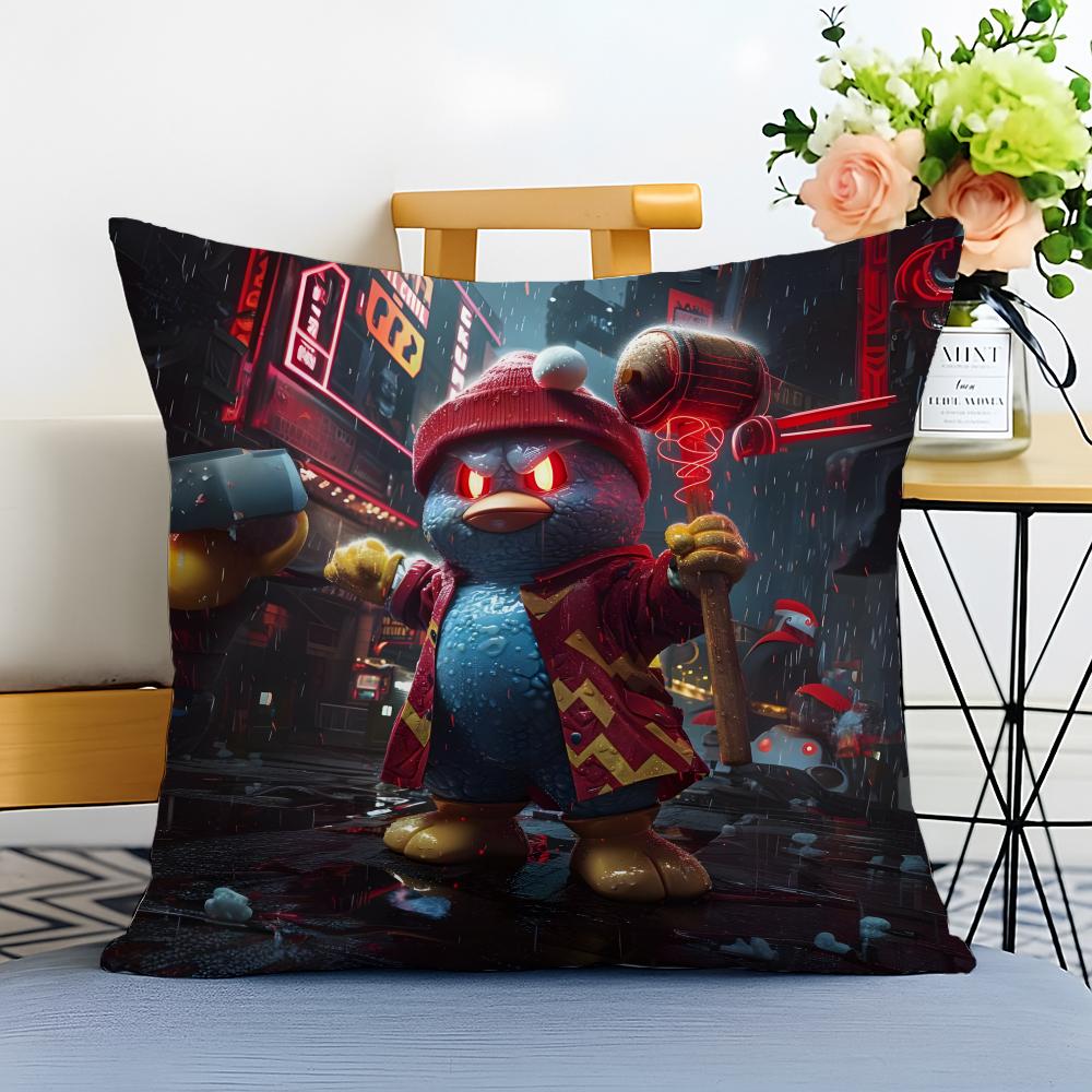 KKing Dedede Cushion Cover Washable Linen Pillowcase Soft  for Sofa Bed Cozy Home Room Decor