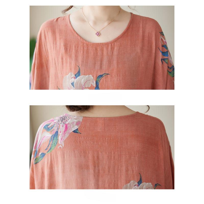 Летние тонкие хлопковые льняные платья с круглым вырезом и короткими рукавами, простое платье средней длины для женщин