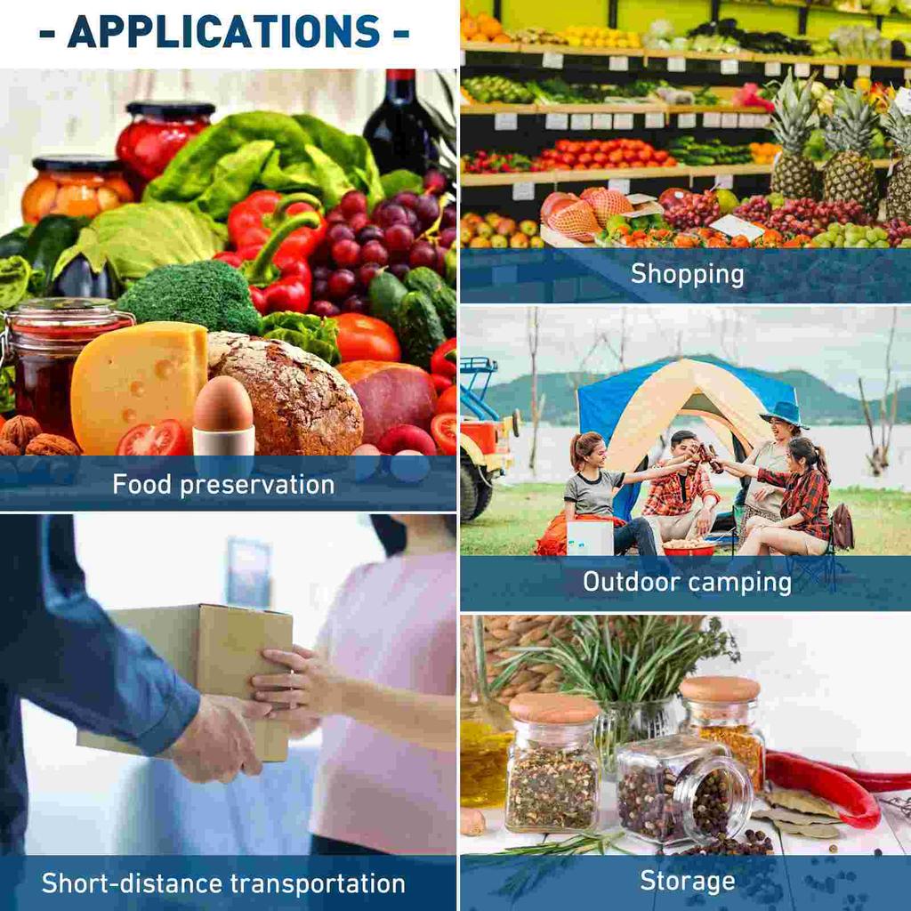 Hemoton 20pcs Disposable Food Thermal Pouches Insulation Food Bags Food Shipping Pouches Take Out Food Pouches