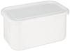Nodahoro Enamel Storage LL with Seal White Made In Container, Heat-Resistant, Square, Rectangular, Deep, Size, Lid, See-Through, Series, Japan, WRF-LL