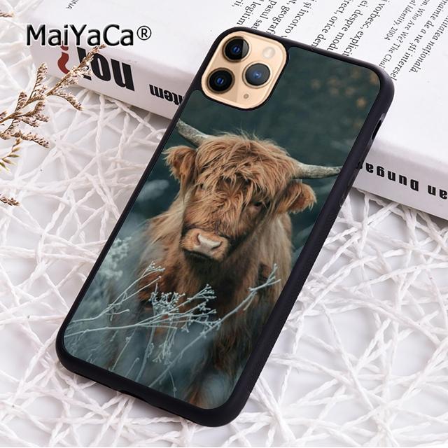 Cute Highland Cow Phone Case For iPhone 17 Air 16 pro max 15 14 plus 12 13 Shell Cover coque