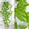 Подвесные искусственные зеленые растения Устойчивые к УФ-лучам Реалистичные Поддельные Листья Лиана Плющ Свадебная Вечеринка В помещении На открытом воздухе Сад Настенный Подвесной Искусственный Зеленый Декор