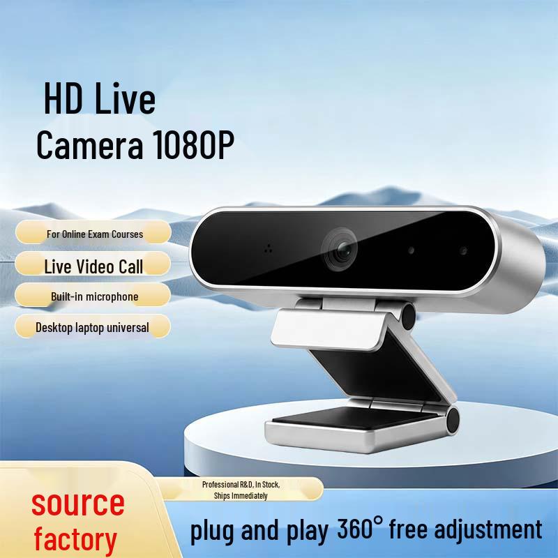 4K Ultra HD USB Live Streaming Desktop Camera with Built-in Microphone