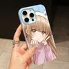 Чехол для телефона Angel Mahiru Shina для iPhone 17 16 15 14 13 12 11 Air Pro Max Plus Желейный Двухслойный Светло-голубой Чехол