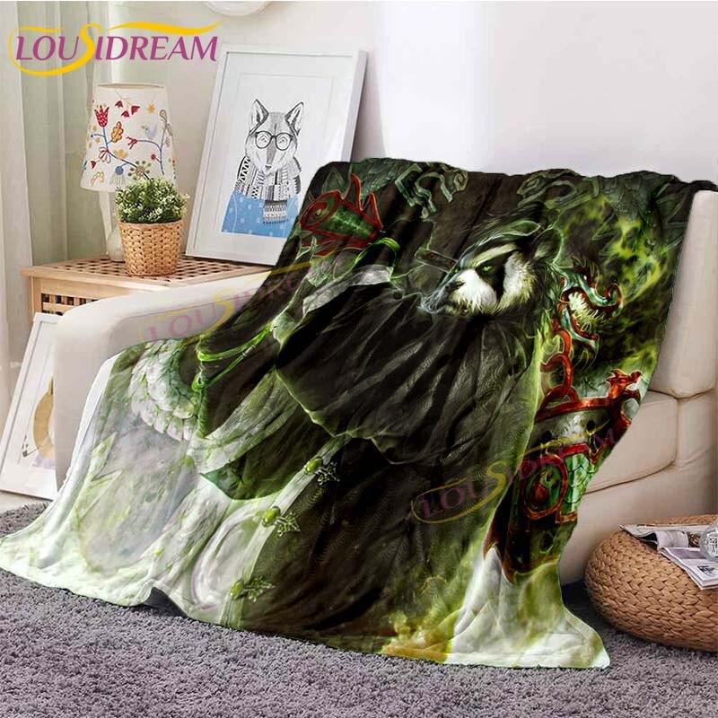 Одеяла World of Warcraft, классические игровые одеяла, одеяла с художественным принтом, фланелевые одеяла для кровати, дивана, вечеринки, детский подарок для взрослых