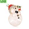 Милые броши в виде снеговика, креативная милая мультяшная фигурка со стразами, брошь-булавка, детские рождественские подарки