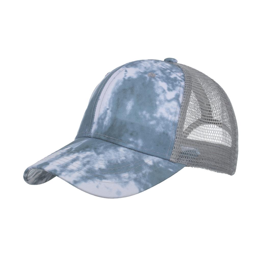 Spring and summer new tie-dye printing mesh cap baseball cap embroidery cap sun hat sun hat