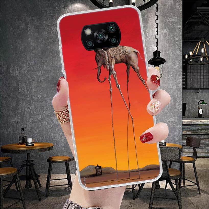 Мягкий чехол для телефона Сальвадора Дали Для Xiaomi Redmi 15C 15 13C 13 Poco X5 X6 X7 F7 Ultra M7 12C 12 10 10C 9C 9A 9T 9 Fundas Poco