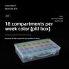Недельная маленькая коробка для лекарств, 21-секционная портативная большая емкость для лекарств, семейная дорожная коробка для хранения