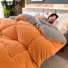 1pc 180-200G Ultra-Soft Embossed Velvet Thickened Solid Color Plush Winter Comforter - Lightweight, Warm, Multi-Functional Blanketn