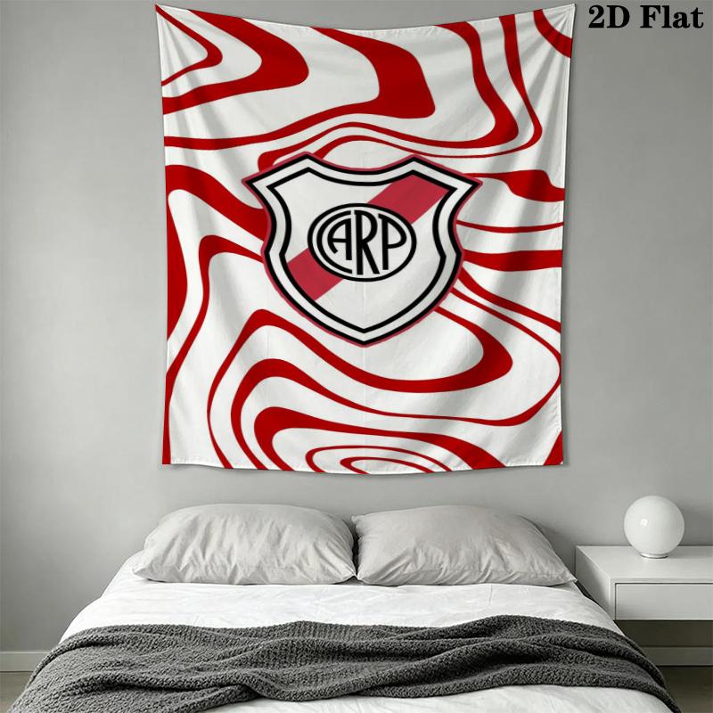 CA River Plate Wall Tapestry Aesthetic Wall Hanging Printed Fabric Blanket Decorative Tapestries for Bedroom Living Room Home Decor