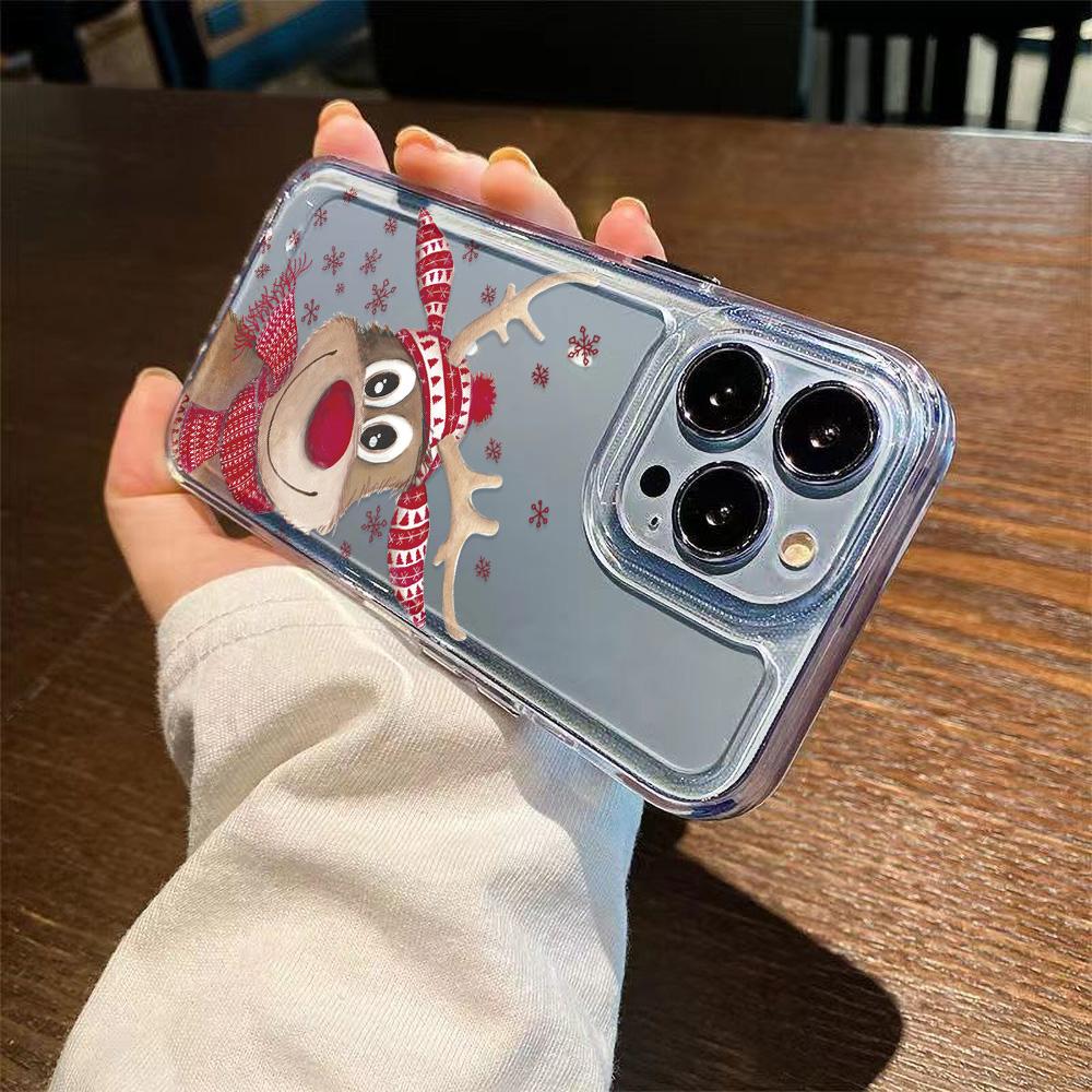 Рождественский чехол для iPhone 11 13 XR 15 Pro Max 12 16 Pro Max для iPhone 14 7 8 Plus XS Max Samsung A15 A55 A05 Redmi 12 13C 13 Huawei Mate 30 40