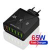 65 Вт зарядное устройство USB 6 портов быстрая зарядка для iPhone Samsung планшет USB дорожное зарядное устройство ЕС США KR вилка адаптер