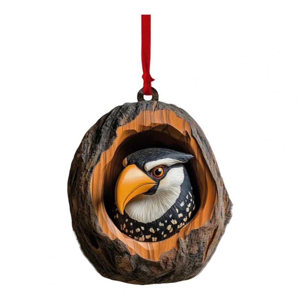 Forest Animal Christmas Ornaments 2D Flat Christmas Tree Hanging Seasonal Decor
