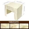 Table Cover Double Satin Open Back Fitted Table Cloth Machine Washable Square Tablecloth Decorative for Party Banquet Exhibition