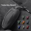 Обернуть автомобиль Reomte Key Case Shell Cover для Tesla Model 3 Model Y Model S Keychains Keyring Auto Accessories
