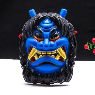 Хэллоуин печать красная маска праджня праджня потому что японцы могут замаскировать корову дьявола красное лицо смешные рога