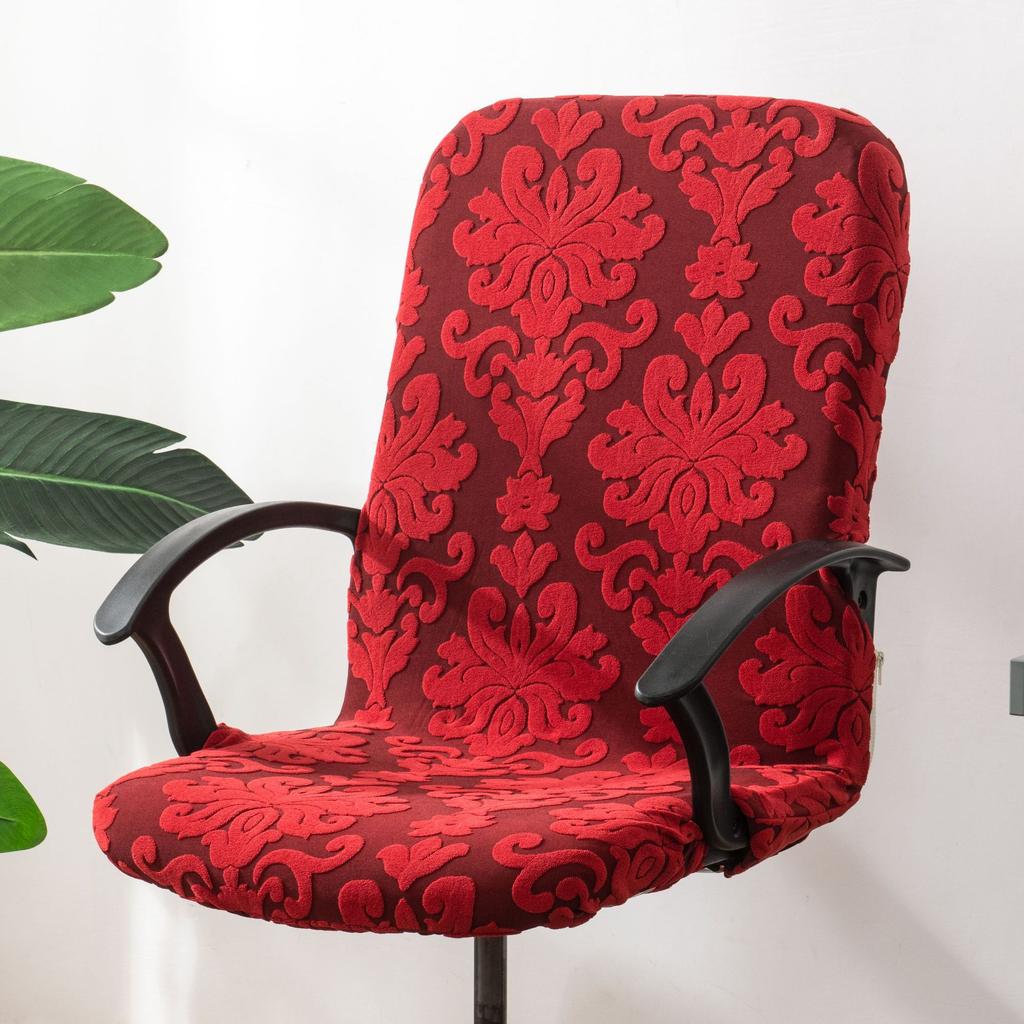 Чехол на офисное кресло, эластичный чехол на стул, жаккардовый чехол на кресло руководителя, нескользящий чехол на сиденье офисного кресла, протектор, чехлы