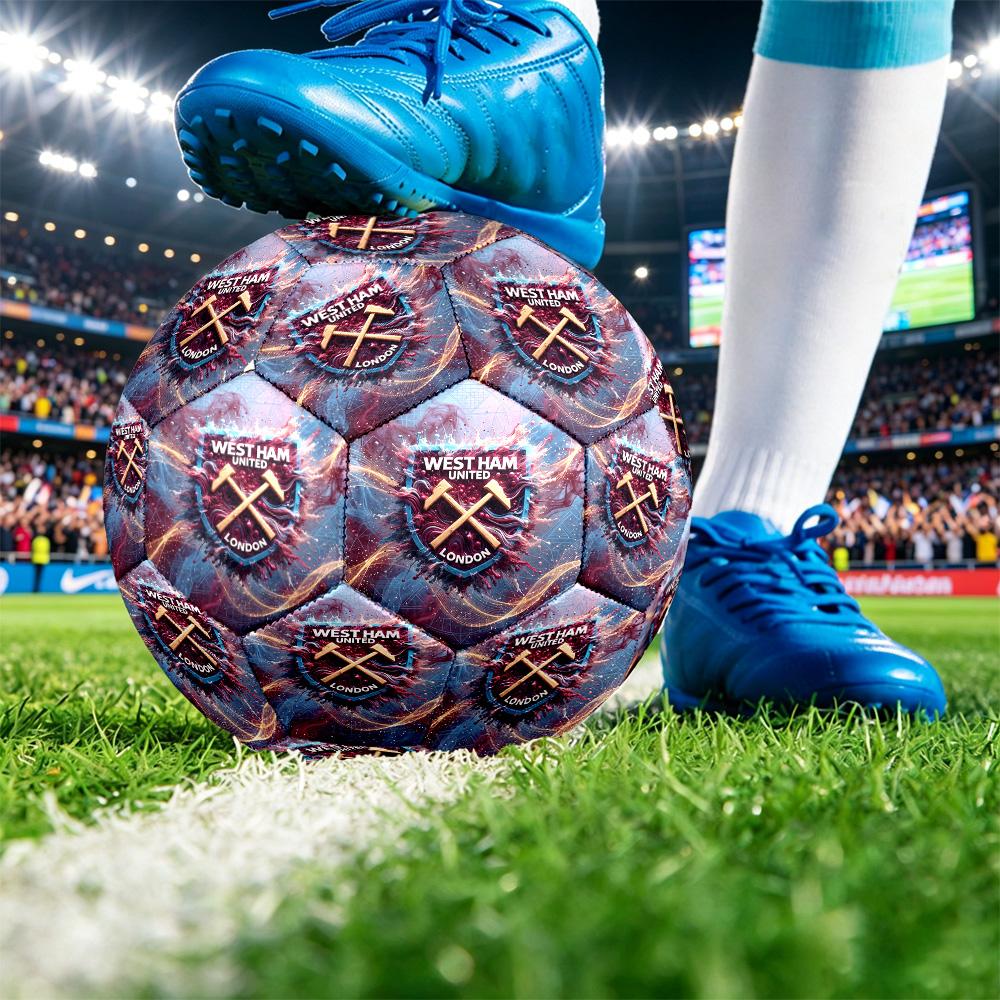 Футбольный мяч West Ham United, размер 5, с принтом, противоскользящий, для взрослых, футбольный мяч-сувенир для фанатов футбола
