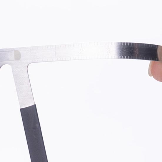 Измерительная линейка для бровей из нержавеющей стали, штангенциркуль золотого сечения для бровей, 3-точечная измерительная линейка, направляющая для микроблейдинга бровей, измерительный инструмент