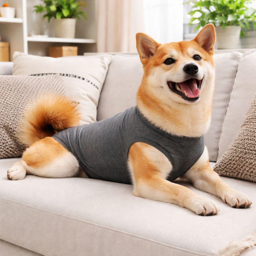 Elastic Dog Recovery Suit Breathable Pet Anti-Lick Suit Abdominal Bandages Cat Jumpsuit  Travel Use