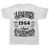 Новинка, футболки Legends, рожденные в 1964 году, 59 лет, уличная одежда, с коротким рукавом, подарки на день рождения, летняя стильная футболка, одежда унисекс