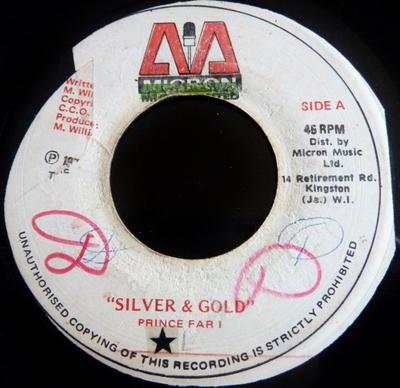 7-дюймовая пластинка PRINCE FAR I - Silver & Gold НЕТ Micron Music Li 1975 Ямайка Регги, Ска и Даб Б/У