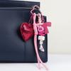 Bag Accessories Love Pendant Heart-shaped Braided Rope Pendant Love Keychain  Hanging Accessory