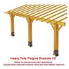 2pcs Sturdy Support Wood Fence Pergola Brackets Easy Installation Adjustable Design Post Base Brackets Sturdy Durable
