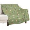 Scattered Horses Spotty On Olive Green Pattern Throw Blanket Fashion Sofas Luxury Thicken Christmas Gifts Summer Blankets