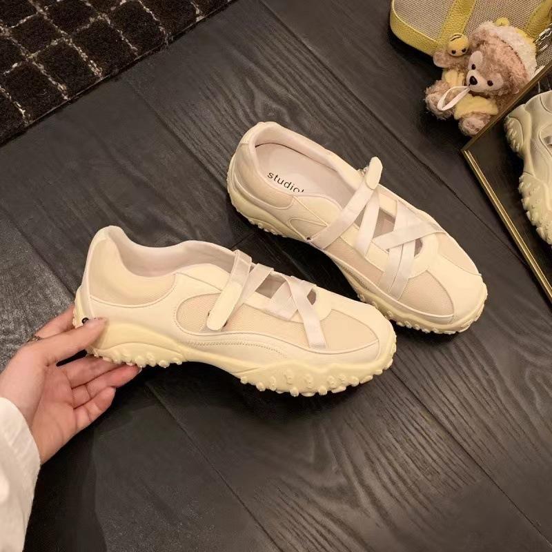 Версия из коровьей кожи! Женские летние дышащие туфли-балетки на платформе, увеличивающей внутреннюю высоту на 5 см, Мэри Джейн, спортивные и повседневные