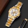 SKMEI 2452 Luxury Alloy Watches Commercial Casual affairs Stainless Steel Strap Date Time Waterproof Wristwatch Clock Quartz Men