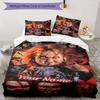 3PC Custom Name Horror Movie Poster Bedding Set Printed Bedding Set Duvet Cover Closure Includes 1 Duvet Cover & 2 Pillowcases for All Seasons Bedroom