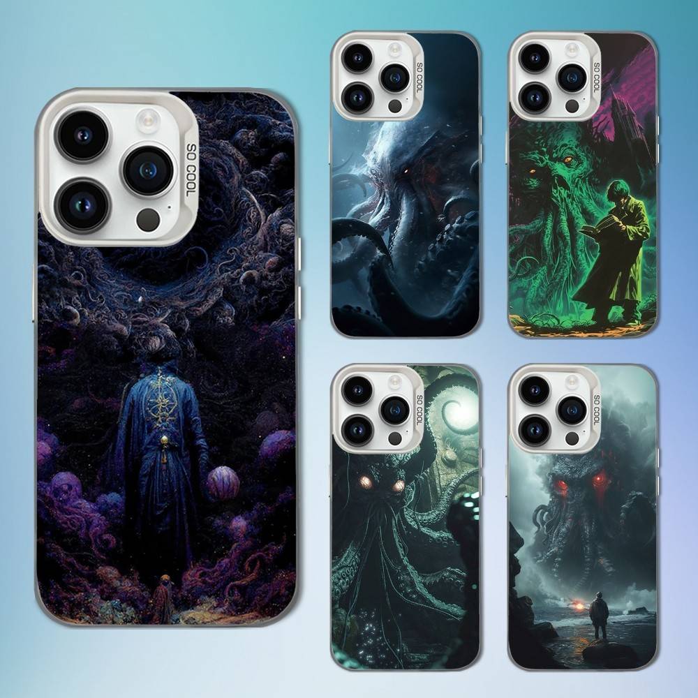 Mythos Cthulhu Art Phone Case For iPhone 16,15,14,13,12,11,Mini,XS,Pro,SE,MAX White Matte Shockproof Cover