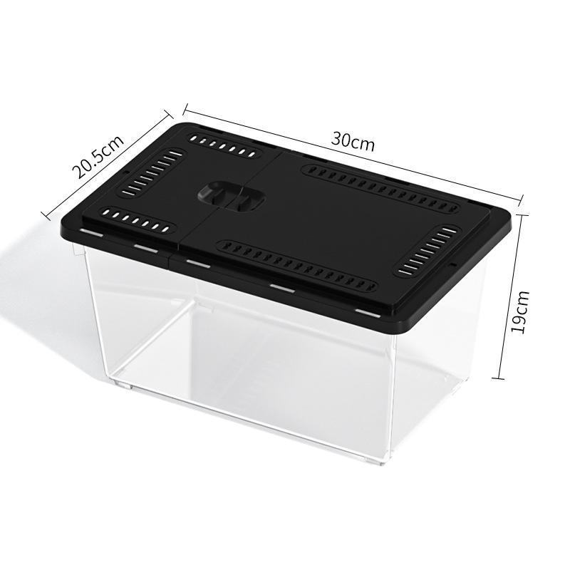 Прозрачный настольный аквариум с черепахой и рыбками с крышкой для дома или гостиной