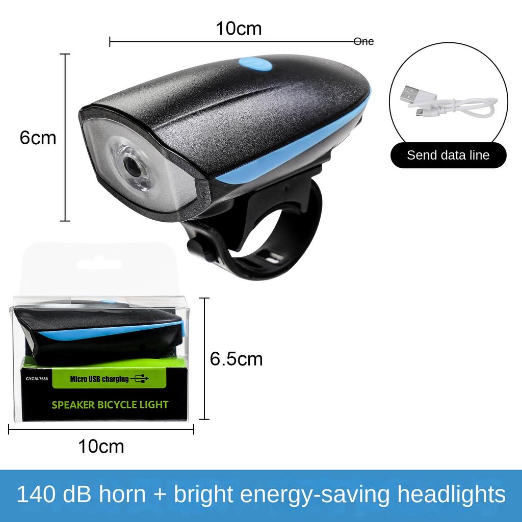 Bicycle Lights with Speakers, Rechargeable Bicycle Lights, Cycling Lights, Bicycle Headlights with 3 Lighting Modes