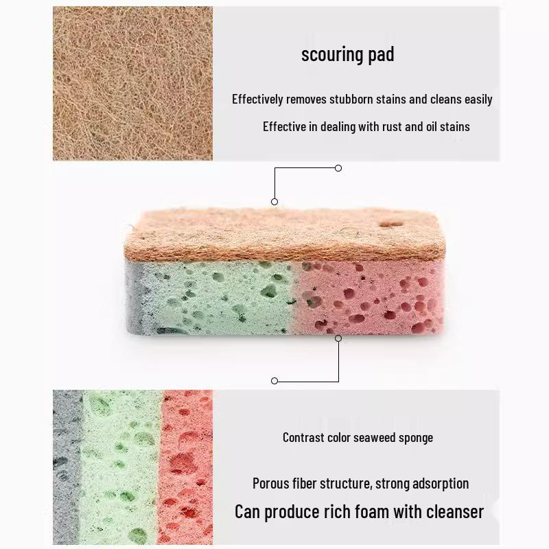 Magic Kitchen Sponge Eraser: Multifunctional Wood Pulp Dishcloth for Strong Decontamination & Non-Stick Oil Dishwashing