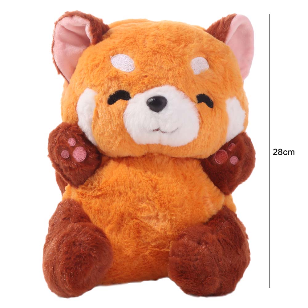 Stuffed Animal Breathing Red Panda Music Lights Sound Sleeping Doll Children Gift