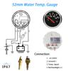 Rhaxel 52mm Water Temperature Meter 40-120℃ Temp Gauge with Backlight 12Volts 24V for Car Truck Vans Yachts RV Vessels