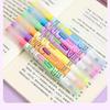 Korean Double-Ended Fluorescent Highlighting Marker Pen for Students