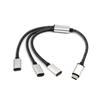 USB C «папа» на три USB C «мама» сплиттер-конвертер, удлинительный соединительный кабель для зарядки и передачи данных