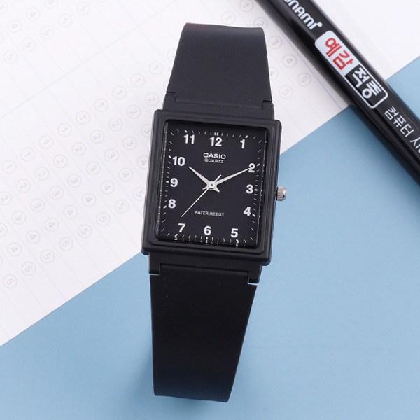 Casio Low Noise Exam Student Square Analog Test Taker Gift College Entrance Exam Watch 27 Black B