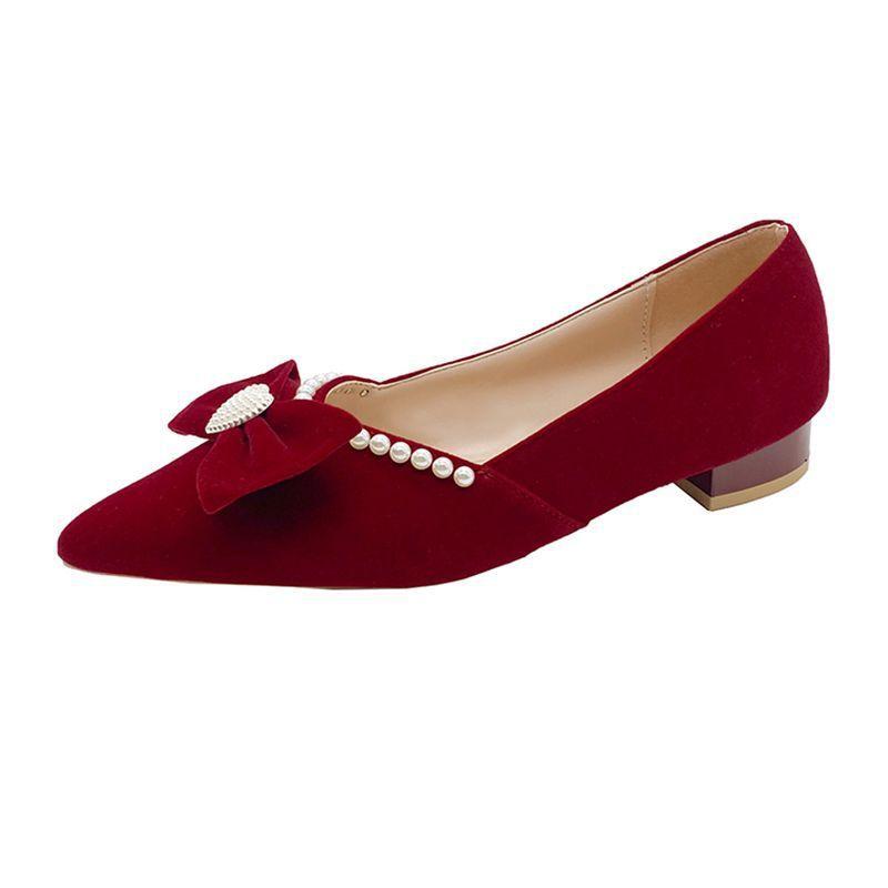 Свадебные туфли, туфли для невесты, новые красные туфли на высоком каблуке, толстый каблук, свадебное платье цисюхэ, две пары свадебных туфель не утомляют