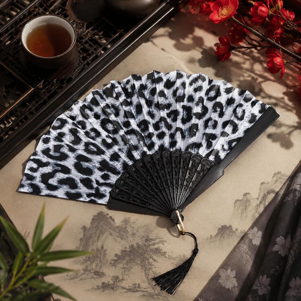 Tassel Folding Fan Collapsible Dance Fan Portable Cloth Fan Performance Use