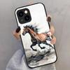 Крутой чехол для телефона с бегущей лошадью для IPhone 17 Pro Max 16 15 14 Pro Max 13 11 X Xs Xr 8 7Plus Стеклянная крышка