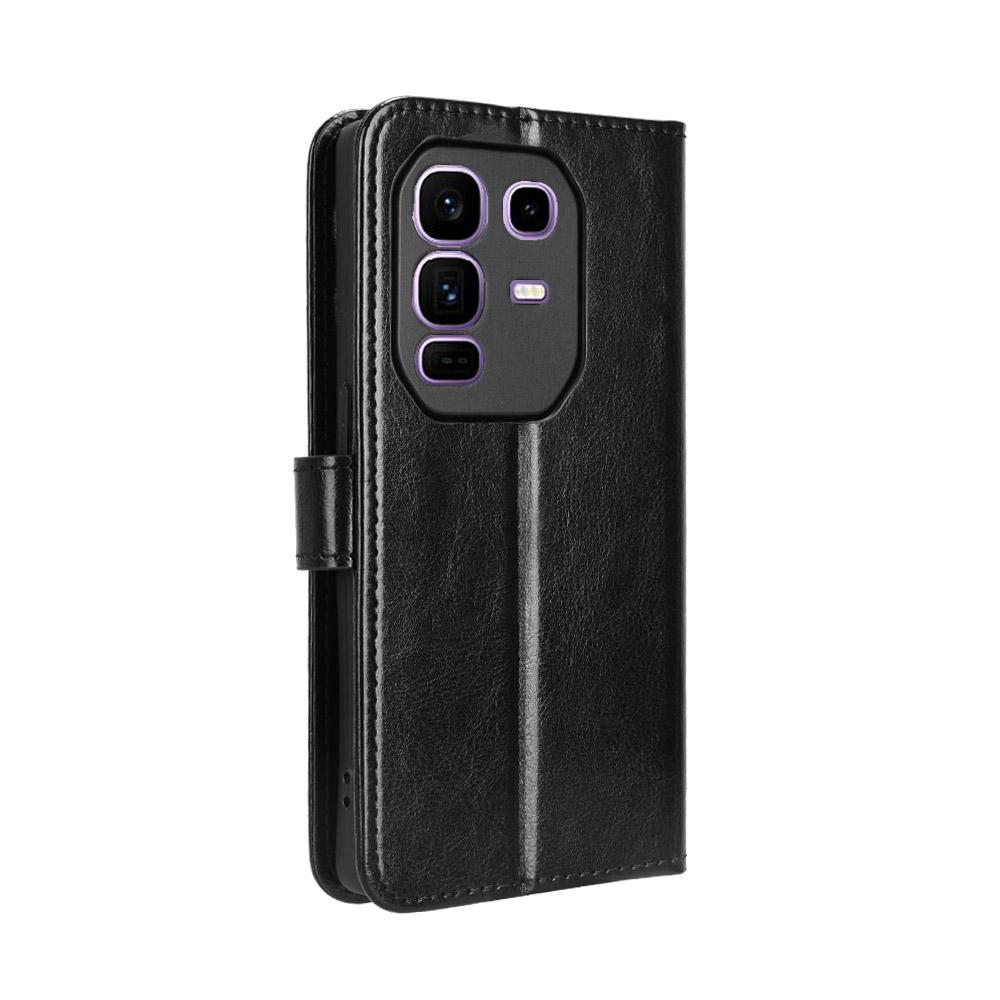 For Infinix Note 50 Pro+ 5G PU Leather Case with Strap Crazy Horse Texture Phone Wallet Cover