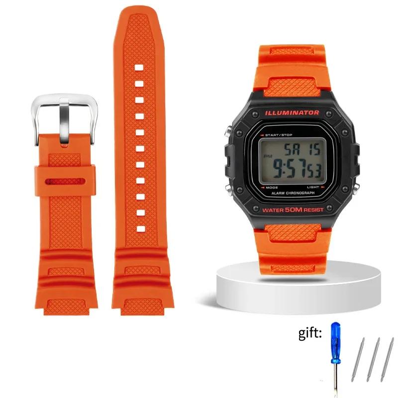 Высококачественный резиновый ремешок для часов Casio W-218h / F-108 AE1200 / 1000 / 1300, силиконовый ремешок из смолы